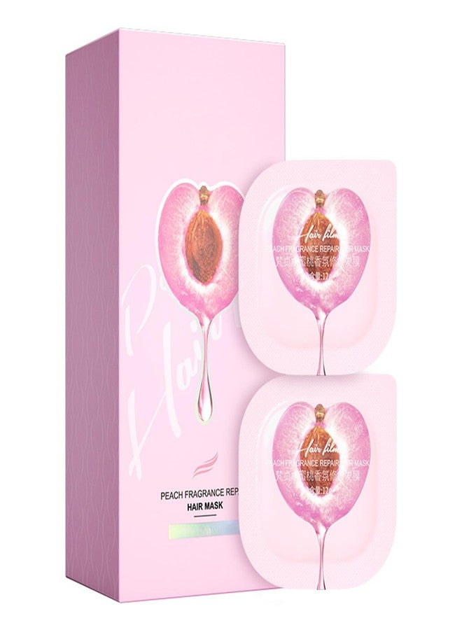 Grospe Peach Smoothing Hair Mask - 6 Pack (0.42oz Each), Deep Conditioning Treatment for Dry & Damaged Hair, Travel-Size Hair Mask Packets for Hydration & Repair, All Hair Types - Image 1